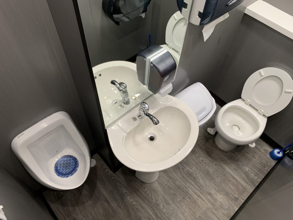 portable restroom men's room